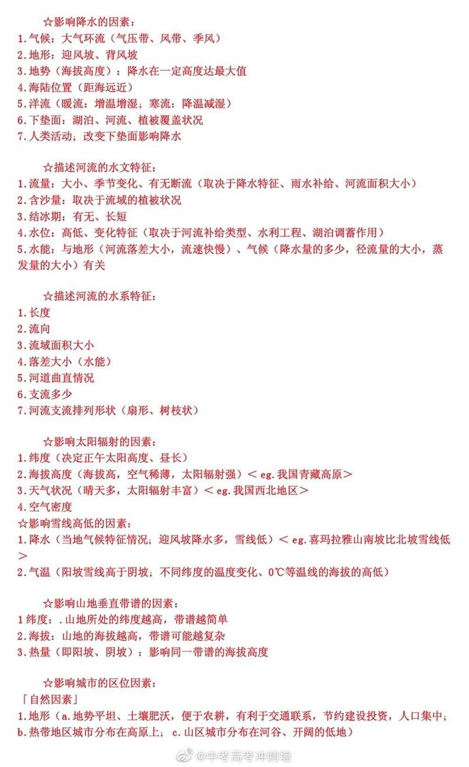 高考文综答题万能公式！历史+政治+地理