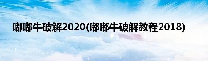 嘟嘟牛破解2020(嘟嘟牛破解教程2018)