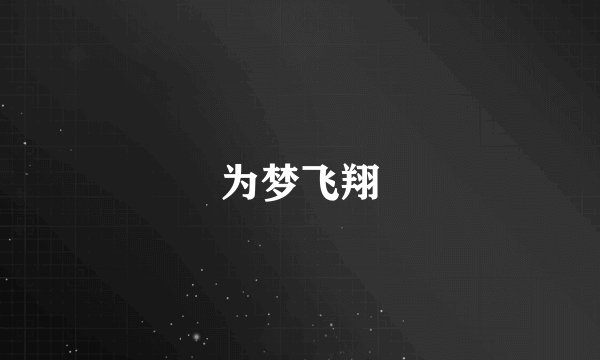 为梦飞翔