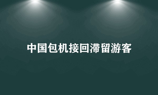 中国包机接回滞留游客