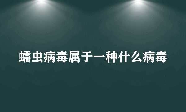 蠕虫病毒属于一种什么病毒