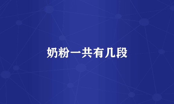 奶粉一共有几段